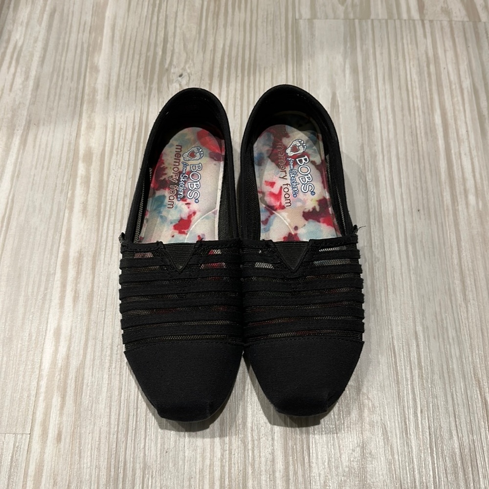 Bobs by Sketchers black slip on shoes